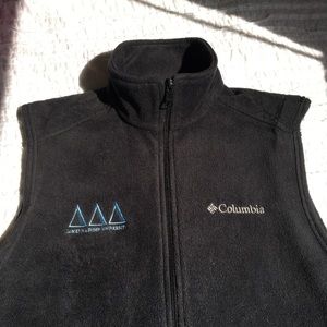 Embroidered Tri Delta Black Fleece Vest